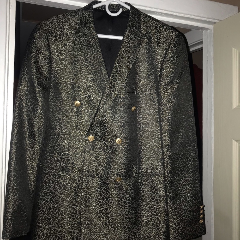 Slim fit double breasted blazer-M